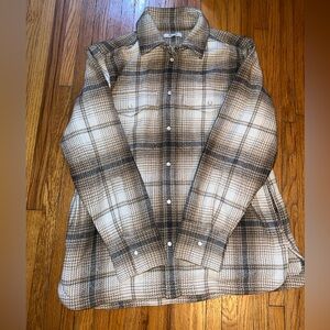 Madewell flannel button up shirt jacket